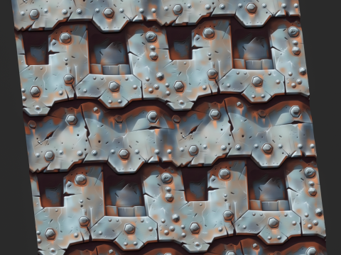 Stylized Metal Seamless Texture CG テクスチャ