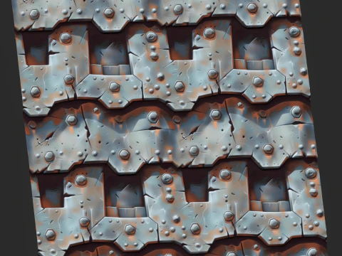 Stylized Metal Seamless Texture CG Textures