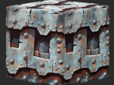 Stylized Metal Seamless Texture CG テクスチャ
