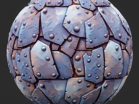 Stylized Metal Seamless Texture Tekstur CG