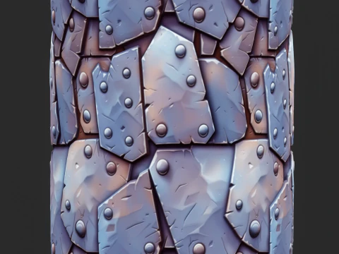 Stylized Metal Seamless Texture CG Textures