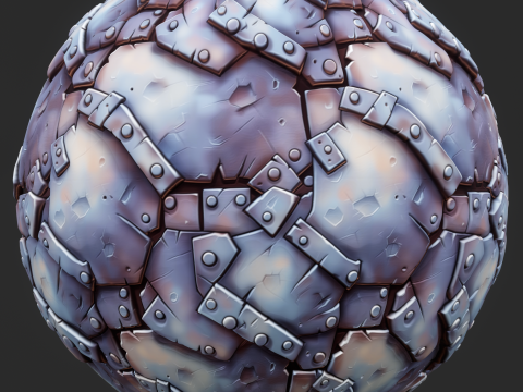 Stylized Metal Seamless Texture Tekstur CG
