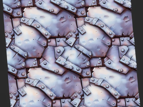 Stylized Metal Seamless Texture CG Textures