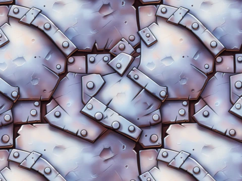 Stylized Metal Seamless Texture CG Textures