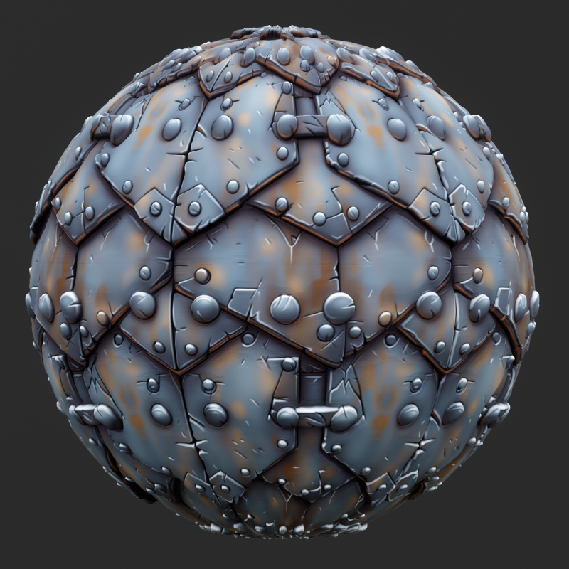 Stylized Metal Seamless Texture CG 纹理 .c4d .max .obj .3ds .fbx .stl .blend 