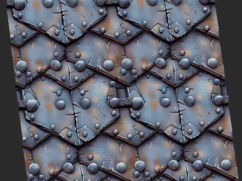 Stylized Metal Seamless Texture CG 纹理