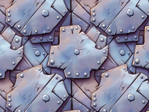 Stylized Metal Seamless Texture CG Textures