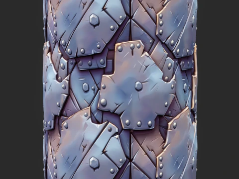 Stylized Metal Seamless Texture CG Textures