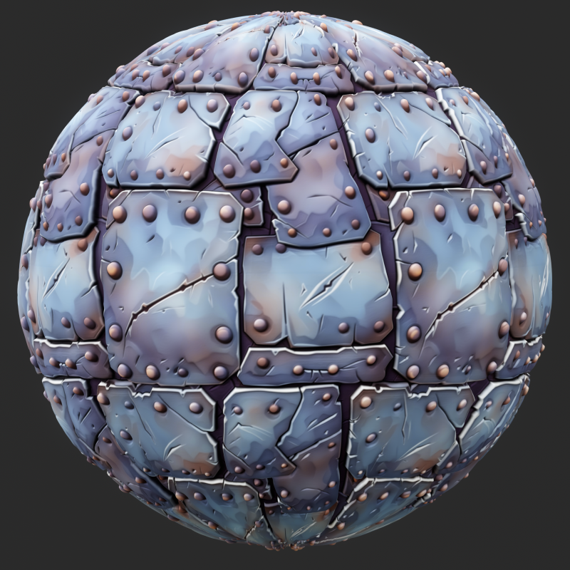 Stylized Metal Seamless Texture CG Tekstury .c4d .max .obj .3ds .fbx .stl .blend 