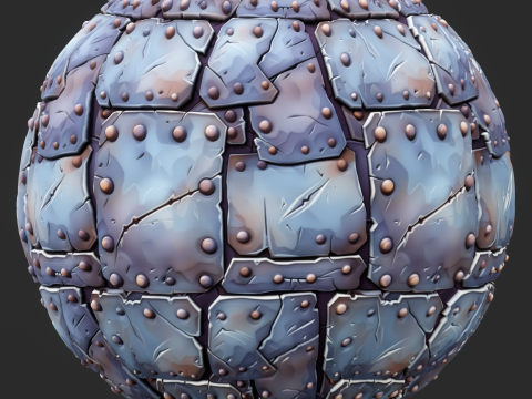 Stylized Metal Seamless Texture Tekstur CG