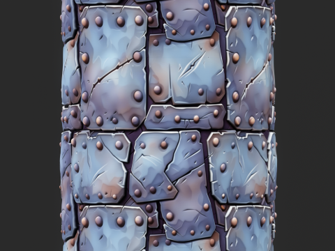 Stylized Metal Seamless Texture CG Tekstury