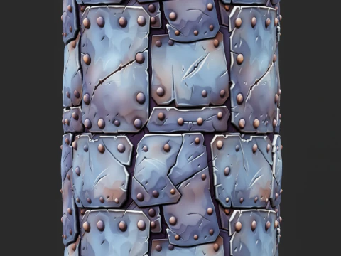Stylized Metal Seamless Texture CG Textures