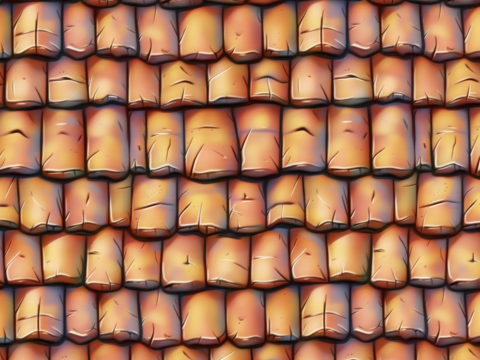 Stylized Roof Seamless Texture CG 纹理