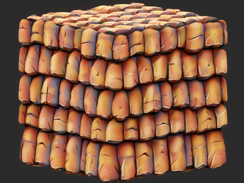 Stylized Roof Seamless Texture CG 纹理