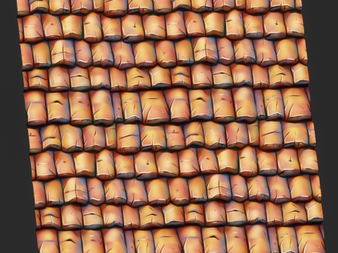 Stylized Roof Seamless Texture CG 纹理
