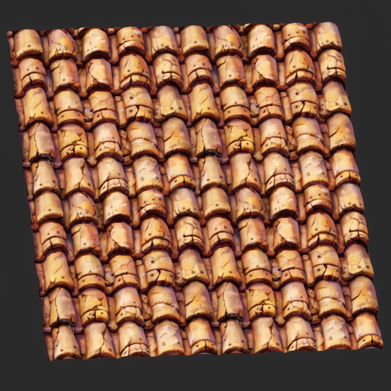 Stylized Roof Seamless Texture CG 텍스쳐 .c4d .max .obj .3ds .fbx .stl .blend 