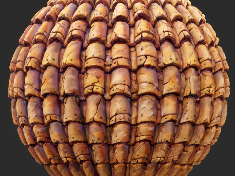 Stylized Roof Seamless Texture CG 텍스쳐