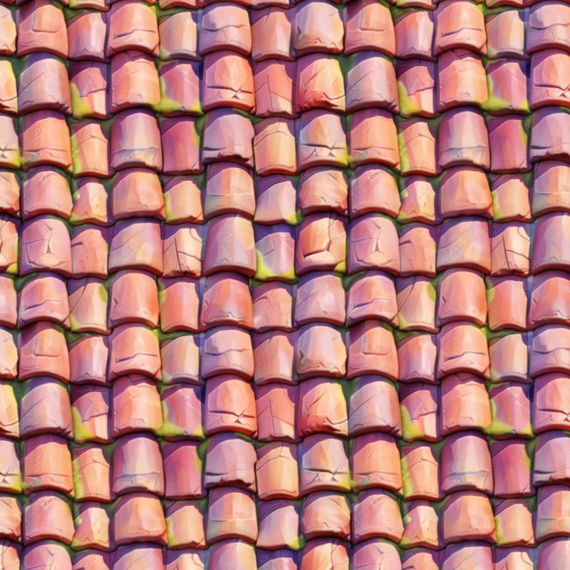 Stylized Roof Seamless Texture Tekstur CG .c4d .max .obj .3ds .fbx .stl .blend 