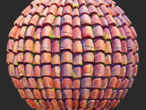 Stylized Roof Seamless Texture Tekstur CG