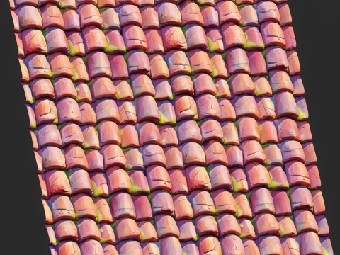 Stylized Roof Seamless Texture Tekstur CG