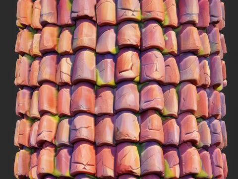 Stylized Roof Seamless Texture Tekstur CG