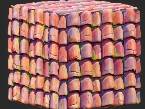 Stylized Roof Seamless Texture Tekstur CG