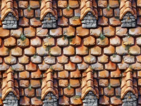 Stylized Roof Seamless Texture CG Texturen