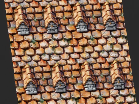 Stylized Roof Seamless Texture CG Textures