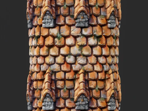 Stylized Roof Seamless Texture CG Textures