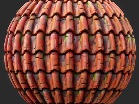 Stylized Roof Seamless Texture CG Texturen