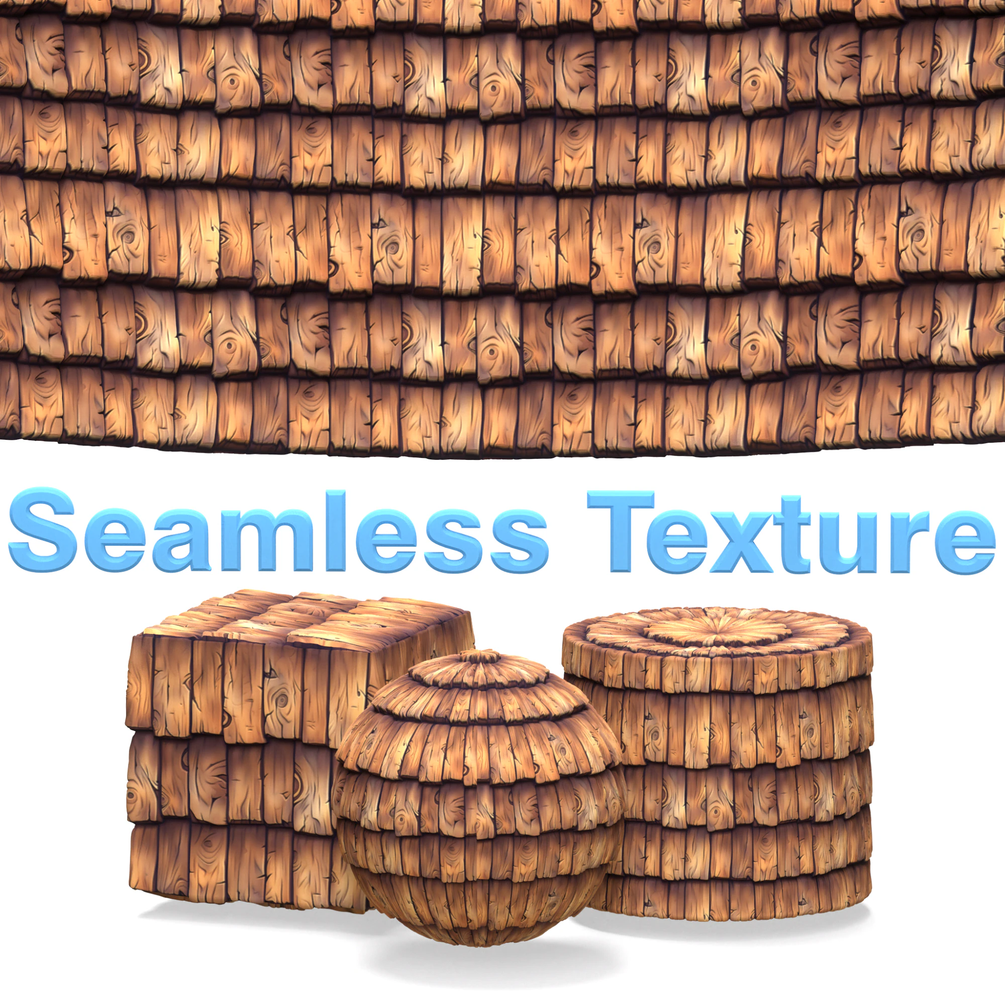 Stylized Roof Seamless Texture CG Textures .c4d .max .obj .3ds .fbx .stl .blend