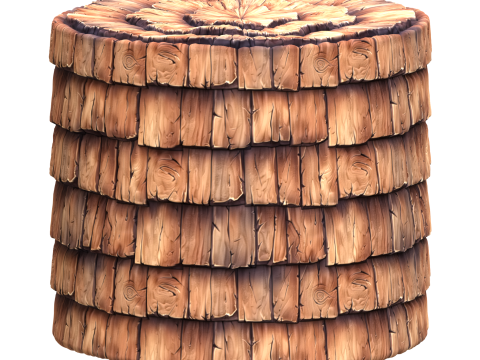 Stylized Roof Seamless Texture CG टेक्स्चर्स