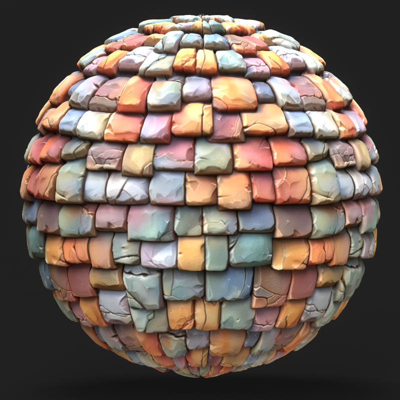 Stylized Roof Seamless Texture CG टेक्स्चर्स .c4d .max .obj .3ds .fbx .stl .blend 