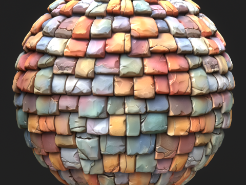 Stylized Roof Seamless Texture CG Texturen