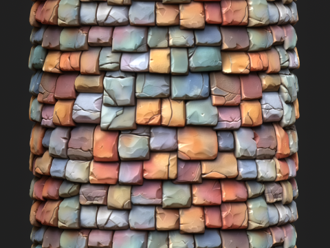 Stylized Roof Seamless Texture CG टेक्स्चर्स