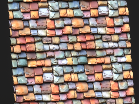 Stylized Roof Seamless Texture CG टेक्स्चर्स