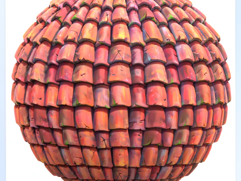 Textura sem costura de telhado estilizado Texturas CG