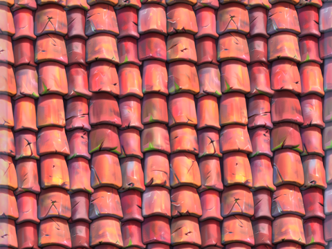 Stylized Roof Seamless Texture Texturas CG
