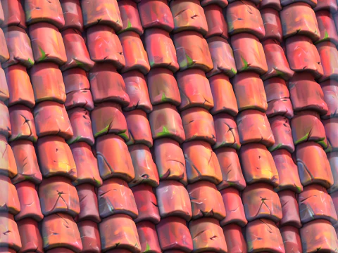 Textura sem costura de telhado estilizado Texturas CG