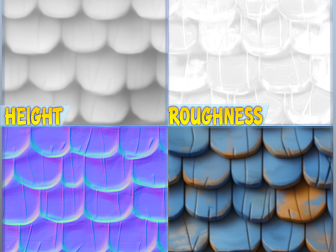 Stylized Roof Seamless Texture CG Texturen