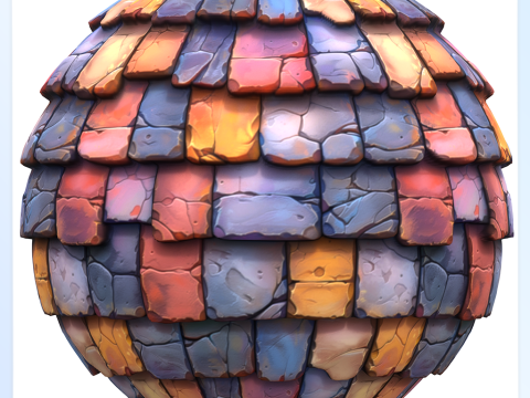 Stylized Roof Seamless Texture CG Texturen