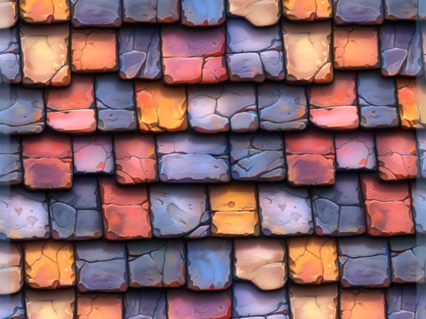 Stylized Roof Seamless Texture CG Texturen