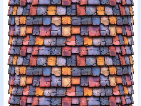Stylized Roof Seamless Texture CG Texturen