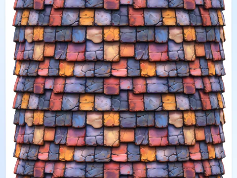 Stylized Roof Seamless Texture CG Textures