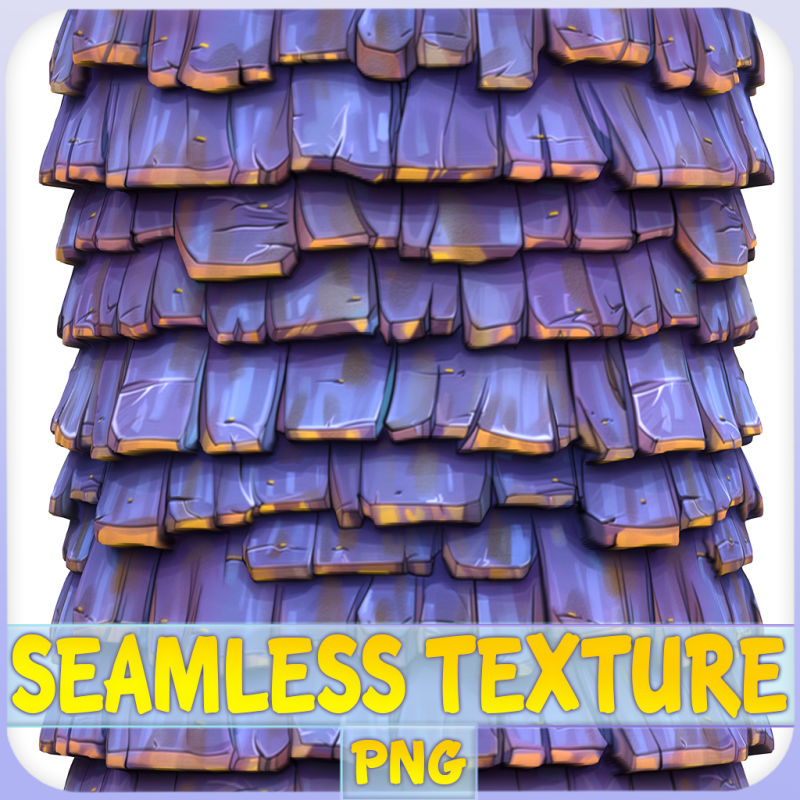 Stylized Roof Seamless Texture CG Textures .c4d .max .obj .3ds .fbx .stl .blend 