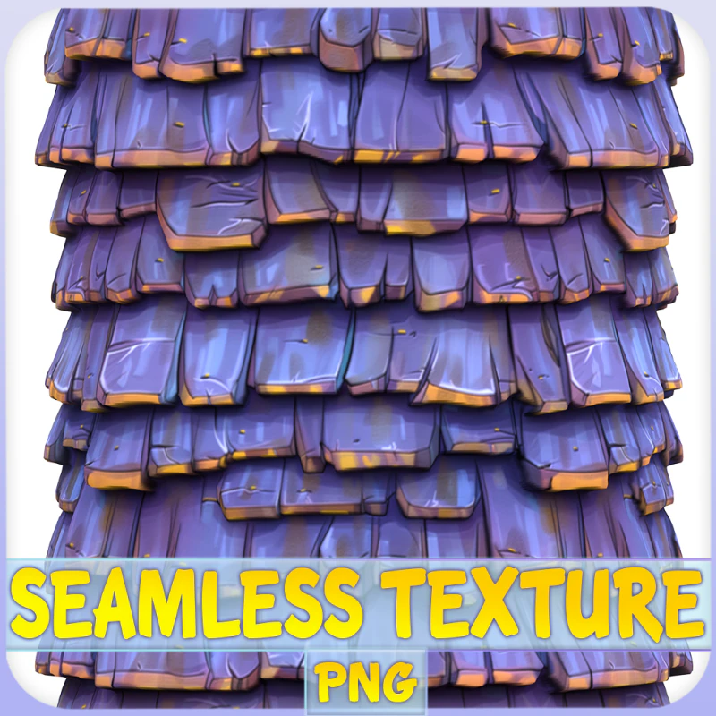 Стилизованная бесшовная текстура крыши CG Текстуры .c4d .max .obj .3ds .fbx .stl .blend 