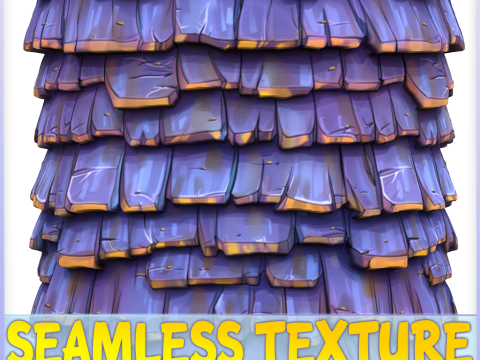 Stylized Roof Seamless Texture CG Texturen