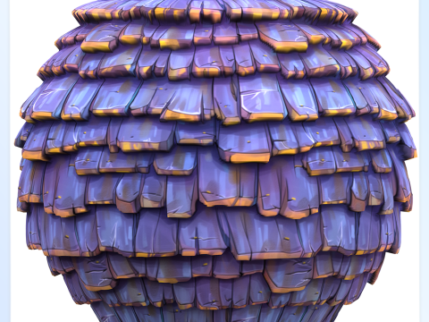 Stylized Roof Seamless Texture CG Textures