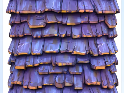 Стилизованная бесшовная текстура крыши CG Текстуры