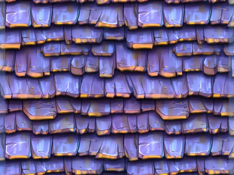 Стилизованная бесшовная текстура крыши CG Текстуры